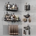 thumbnail image 3 of 5 Pack Shower Caddy  Strong Adhesive Shower Organizer Shelf with Hooks. Rustproof Wall-Mounted Shower Shelves, 3 of 3