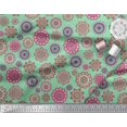thumbnail image 3 of Soimoi Modal Satin Fabric Mandala Kaleidoscope Printed Fabric 1 Yard 42 Inch Wide, 3 of 3