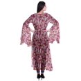 thumbnail image 4 of Moomaya Cardigan Long en Georgette de Viscose Imprimée à Manches Fendues pour Femmes, 4 of 5