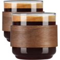 thumbnail image 1 of Espresso Cups Set of 2 with Wooden Ring, 5 OZ High Borosilicate Espresso Shot Glass, Clear Small Expresso Shots Cup, Espresso Accessories, 1 of 6
