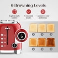 thumbnail image 4 of Salton NuRetro Digital 2 Slice Toaster, Space Cherry Model ET2183RD, 4 of 8