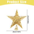 thumbnail image 3 of Ongmies Christmas Tree Star Topper, Golden Five-Pointed Star Christmas Tree Topper – Perfect Finishing Touch For A Beautifully Decorated Tree, Glittered 5 Point Star Treetop, 3 of 5