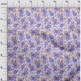 thumbnail image 3 of oneOone Velvet Medium Purple Fabric Florals Craft Projects Decor Fabric Printed By The Yard 58 Inch Wide, 3 of 4