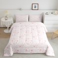 thumbnail image 2 of Erosebridal Ensemble de Couette Pleine Kawaii à Étoiles Roses, Couette en Duvet de Princesse de Rêve, Réversible 3 Pcs, 2 of 8