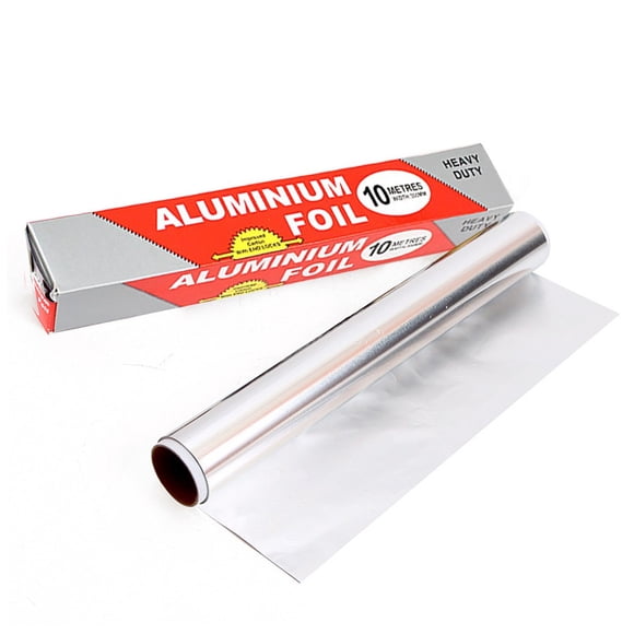 TIELUTT Feuille d'Aluminium 30CM x10M Cuisine Traiteur BBQ Nourriture Cuisson Pellicule Feuille Alimentaire Table Grils Intérieur Cuisson Sommeil Tapis à Induction Extérieur Feuille Gril Tapis de Légumes Tapis Extérieur pour Aire de Gril
