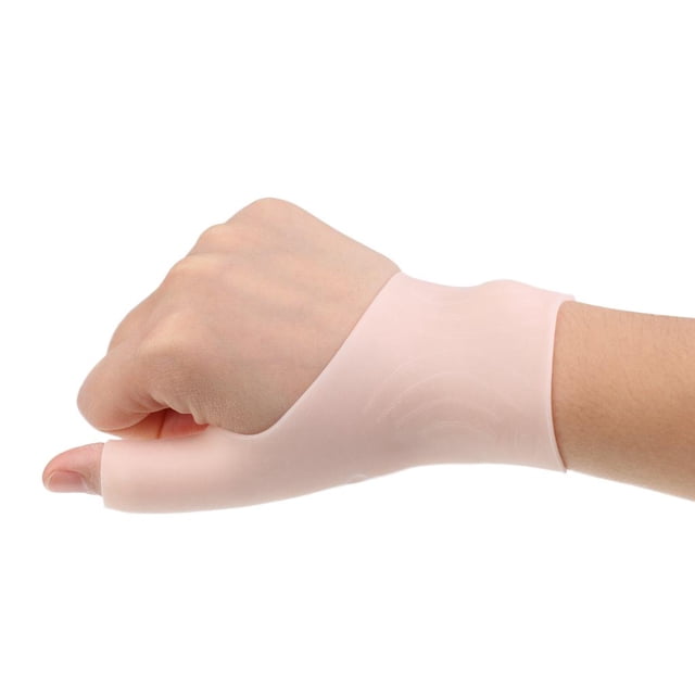High Quality Color Silicone Gel Thumb Wrist Support Compression Tenosynovitis Spasms Sleeve for Office Workers , L L