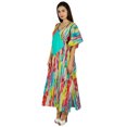 thumbnail image 4 of Bimba Kaftan Long Maxi à Manches Kimono pour Femmes, Caftan Multicolore, Couvre-Maillot, Tenue de Nuit, 4 of 9