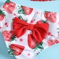 thumbnail image 5 of MIASHUI Girls Two Piece Bathing Suit Bikini Swimsuit Striped Ruffle Swimwear,Red,0-6 Months, 5 of 5