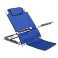 thumbnail image 4 of Back Rest Folding Comfort Chair Portable with Head Cushion Floor Beach Chair, 4 of 8
