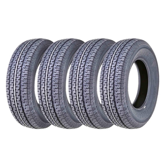 Ensemble de 4 Pneus de Remorque Premium COUNTRY Gratuits ST205/75R15 8PR Indice de Charge D avec Pare-Chocs Latéral Intégré 11131
