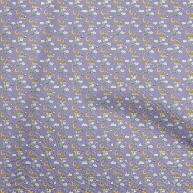 oneOone Polyester Spandex Lavender Fabric Kids Craft Projects Decor Fabric Printed By The Yard 56 Inch Wide