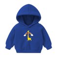 thumbnail image 1 of 2025 3-8 Ans Bébé Fille et Garçon Sweat à Capuche Décontracté Manches Longues Imprimé Hauts Bleu, 1 of 1