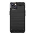 thumbnail image 1 of PANDACO Black Brushed Metal Case for iPhone 14 Plus, 1 of 4