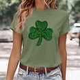 thumbnail image 2 of LUOGENLI T-shirts pour Femme pour Femmes T-shirts pour Femmes de la Saint-Patrick Col Rond Manches Courtes T-Shirt T-shirts pour Femmes T-shirts Graphiques T-shirts de la Saint-Patrick Vert Pâle m, 2 of 4
