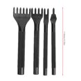 thumbnail image 2 of Garosa Leather Punch,Prong Punch,4 Pcs Prong Chisel Kit Leather Craft DIY Tool Black Electroplating Leather Craft Chisel, 2 of 7
