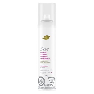 Dove Control & Shine Aerosol Hairspray, Extra Hold Level 5, 198 g