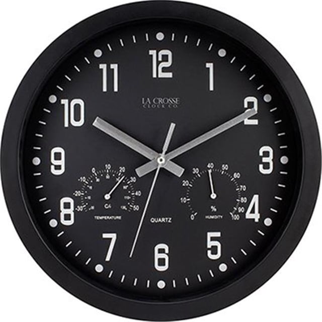 Lacrosse Safety 404-2631 Horloge Murale 12 Po. avec Température Humidité