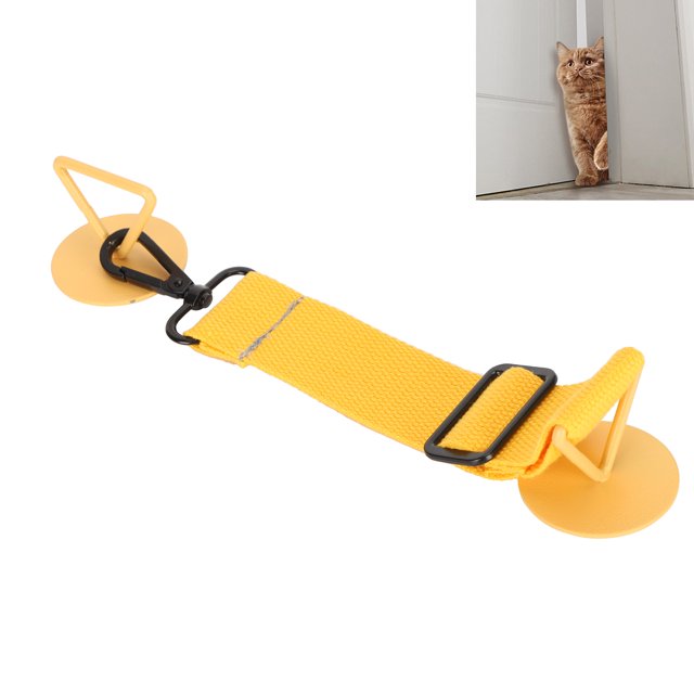 Spptty Door Strap Lock Adjustable Pet Door Stopper Dog Proof Cat Entry Stick Strap Lock,Cat Entry Strap Lock,Door Strap Stopper