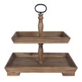 thumbnail image 1 of homeroots kitchen & dining 389322 Two Tiered Wooden Serving Stand, 1 of 1
