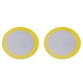 thumbnail image 1 of KAKOWELY 2 Pcs Tapis de Cuisson en Silicone Rond Résistant à la Chaleur Tapis de Barbecue Antiadhésif (20CM, Jaune), 7.87"X7.87"X0.04 Pouces, 1 of 5