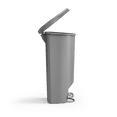 thumbnail image 3 of Simplehuman 50 Liter / 13 Gallon Semi-Round Plastic Step Garbage Bin with Secure Slide Lock Lid, Gray, 3 of 9