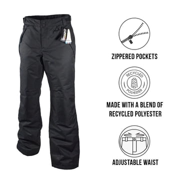 WindRiver Pantalon Noir pour Homme HyperDri 1 Pantalon de Randonnée et de Neige Hydrofuge (S01)