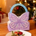 thumbnail image 4 of Purple Butterfly-Shaped Handheld Gift Box For Fresh Flowers Bouquets And Presents 1Pc Dimensions 11.93In X 8.46In X 4.53In Made Of Durable Cardboard Ideal For Holidays Birthdays, 4 of 7