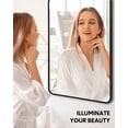 thumbnail image 3 of BeesClover Bathroom Mirrors for Over Sink, Wall Mount Bathroom Mirror, Metal Rounded Corner Framed Vanity Mirror, 3 of 7
