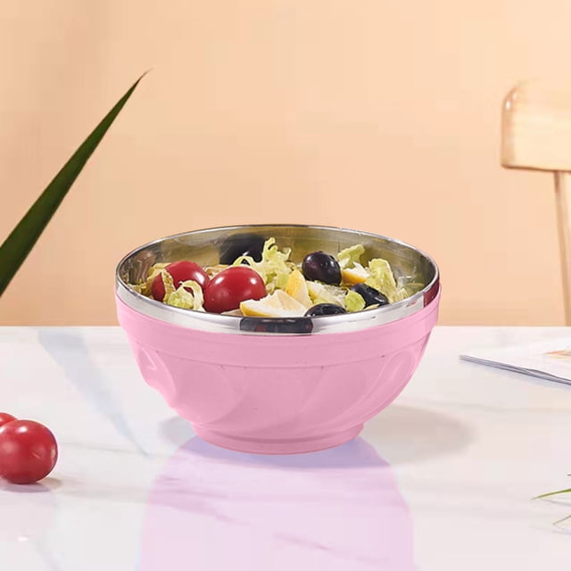 karymi Bol en Acier Inoxydable 304 pour Enfants à Double Couche Originalité Bol Sammy Bol à Soupe Bol à Souper Bol de Riz Isolé Bol Coloré pour la Maison Cadeaux pour Hommes Déco Maison