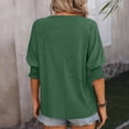 thumbnail image 4 of Penkiiy T-Shirts à Manches Courtes pour Femmes Col en V Bouffant Tunique Décontractée Habillée Tendance 2TG Vert, 4 of 6
