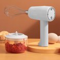 thumbnail image 1 of Iumwxz hand mixer Two-in- Wireless Cooking Machine Small USB Charging Hand-held Beater Garlic Minced Meat Auxiliary Food kitchen tools White Plastic Rollback, 1 of 5