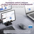 thumbnail image 2 of Lenovo 700 Modern Wireless Keyboard & Mouse Combo, 2.4 GHz Dongle & Dual Bluetooth Connection, AES-128 Encryption, 36 Month Battery Life, Quiet Mouse, 2 of 7
