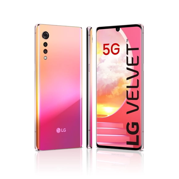 LG Velvet - 6.8" Screen, 128GB/6GB, Triple Camera (48MP+8MP+5MP) Unlocked Smartphone Great Condition Certified Refurbished