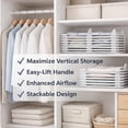 thumbnail image 3 of Stackable Closet Organizer for Shirts, Interlocking Folding Board System for Jeans and Pants, Space-Saving Clothing Organizer with Easy Access Design (5, Grey), 3 of 7