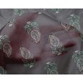 thumbnail image 4 of oneOone Silk Tabby Fabric Leaves & Paisley Block Fabric Prints By Yard 42 Inch Wide, 4 of 4