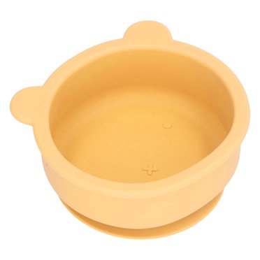 Baby Bowl, Silicone Kids Bowl Child Friendly Design Cartoon Bear Shaped High Low Temperature With Suction For Preschool Ginger,Olive Green,Brownish Red,Beige,Grey Blue,