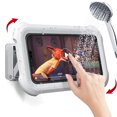 thumbnail image 1 of 4th Gen Rotatable & Retractable Waterproof Shower Phone Holder with HD Touch Screen - Wall-Mounted, Drill-Free Installation for Bathroom/Kitchen - Universal Fit for Phones Up to 7 Inches, White, 1 of 6