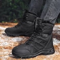 thumbnail image 1 of Cameland Men Shoes Solid Color Winter Keep Warm Woolen Casual Bandage Short Boots, 1 of 9