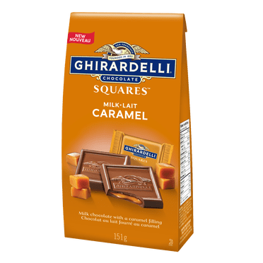 Carrés de chocolat au lait au caramel de GHIRARDELLI – Sachet (151 g)