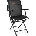 thumbnail image 1 of Chaise de Chasse Pivotante Goplus Chaise en Maille Pliable avec Accoudoirs pour Activités de Plein Air, 1 of 10