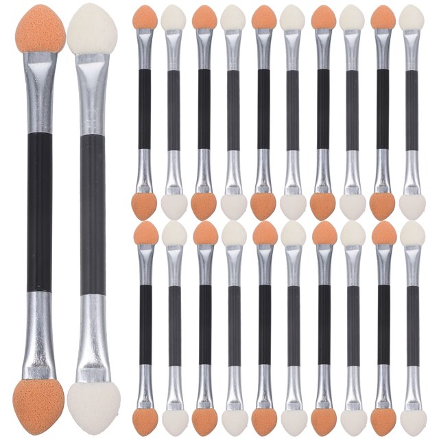 EeaseCA 24pcs Disposable Eyeshadow Brushes Dual Sides Eye Shadow Sponge Sticks Eyeshadow Applicators (Handle for Random Color)