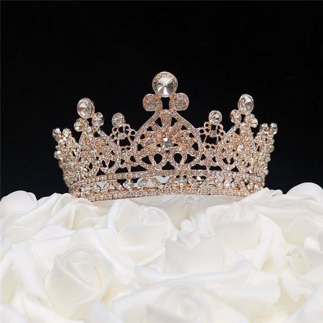 Tian Sweet 34034-RG 6.2 oz Princess Crown Cake Topper - Rose Gold