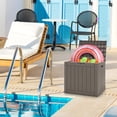 thumbnail image 3 of Costway 30 Gallon Deck Box  Storage Container Seating Tools Organization Deliveries Brown, 3 of 9