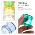 thumbnail image 4 of Stackable Pill Organizer, 7-Days Travel Pill Case, Pill Box for Pocket, Portable Medicine Vitamin Container Holder Medium Rainbow, 4 of 5