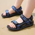 thumbnail image 2 of dmqupv Toddler Sandals Boys Boys Sandals Comfortable Soft Sole Open Toe Sandals Fashionable Wedge Heel Beach Sandals Blue,Size for US 5, 2 of 8