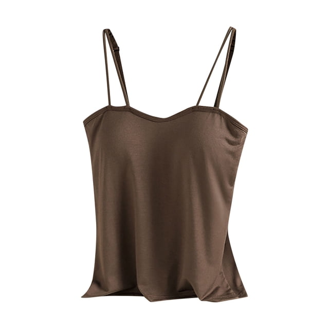 Yuyuzo Camisole for Women Plus Size Basic Undershirt Spaghetti Strap Basic Base Layer Cami Tank Top