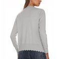 thumbnail image 4 of Womens Long Sleeve Knit Cardigans Lightweight Button Up Cardigan Sweater Fall Casual V-Neck Thin Jacket Gray, M, 4 of 7