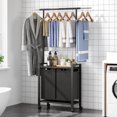 thumbnail image 4 of Laundry Sorter Rolling Cart with Garment Rack Hanging Rod,Pull-Out and Removable Oxford Fabric Laundry Baskets, 4 of 5