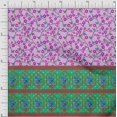 thumbnail image 1 of oneOone Cotton Poplin Fabric Geometric|Leaves & Floral Panel Printed Fabric 1 Yard 56 Inch Wide, 1 of 3