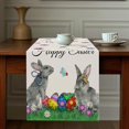thumbnail image 2 of Binwennn Décorations de Mariage Automne Table d'Entrée Lavée Chemin de Table de Pâques Lin Imprimé Lapin Nappe pour la Maison Décoration de Table pour Fête des Fêtes Nappe Tapis I, 2 of 5